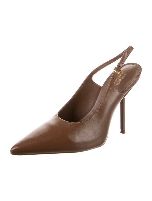Larroude x Altuzarra Leather Slingback Pumps