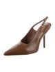 Larroude x Altuzarra Leather Slingback Pumps