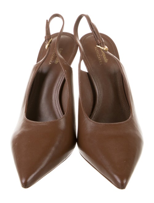 Larroude x Altuzarra Leather Slingback Pumps