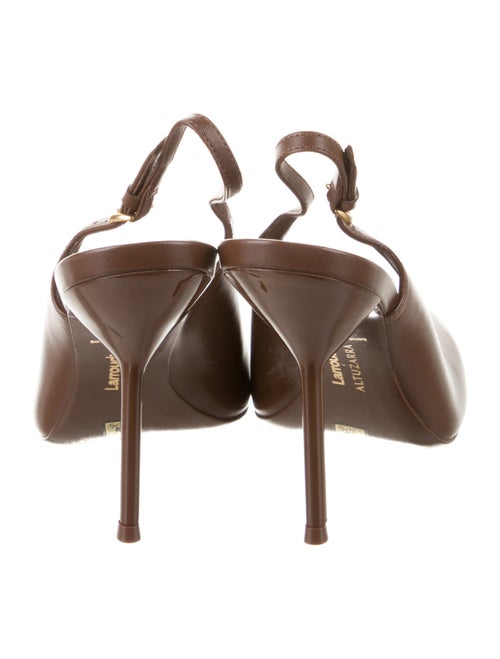 Larroude x Altuzarra Leather Slingback Pumps
