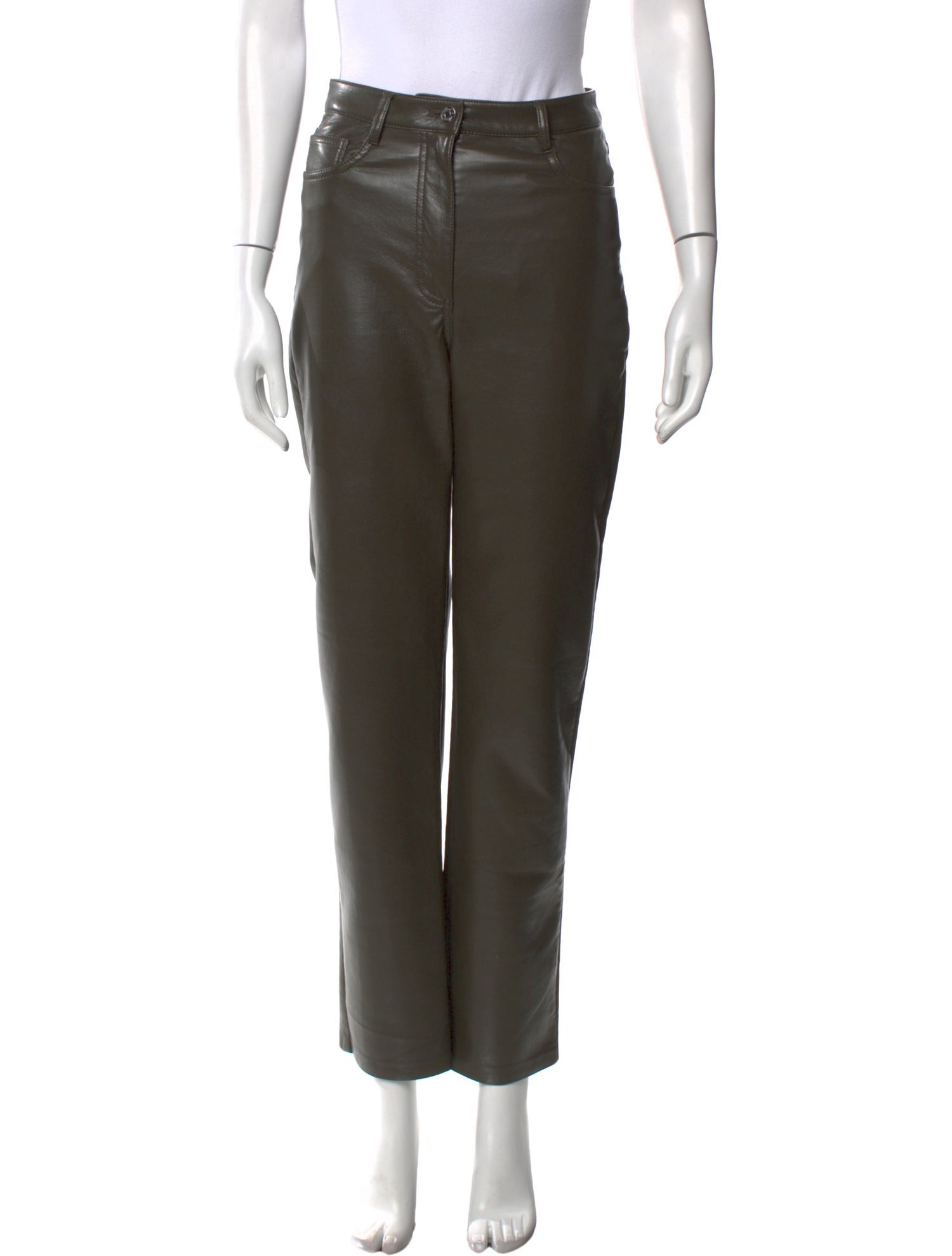 Wilfred Faux Leather Straight Leg Pants
