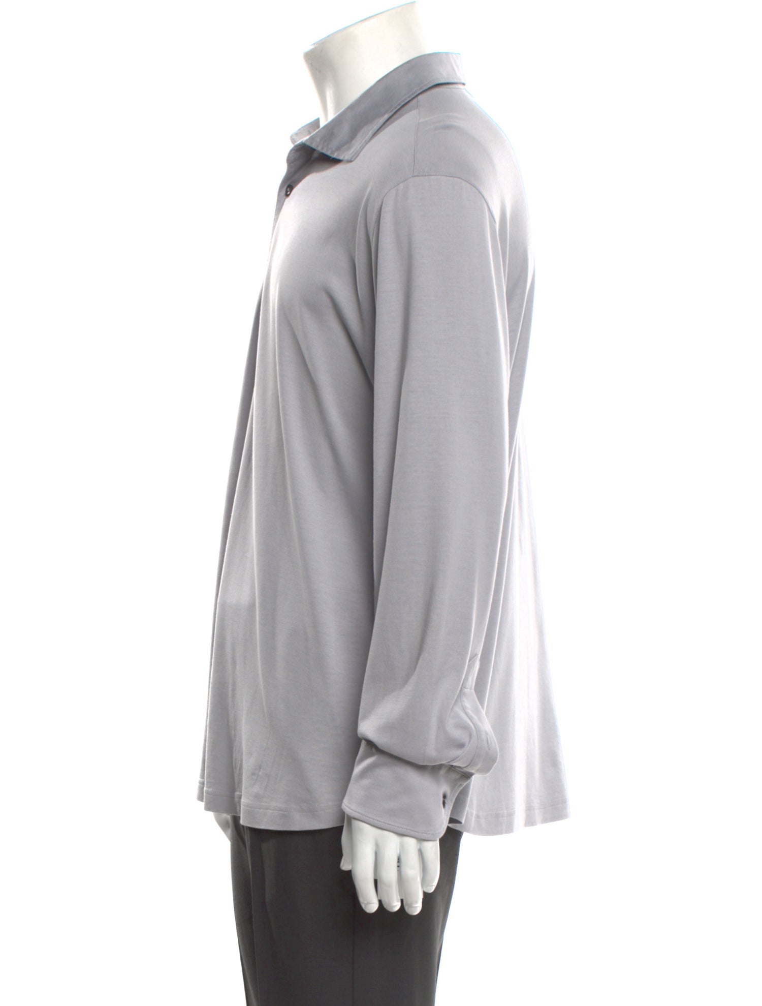 Luca Faloni Silk Crew Neck Polo Shirt