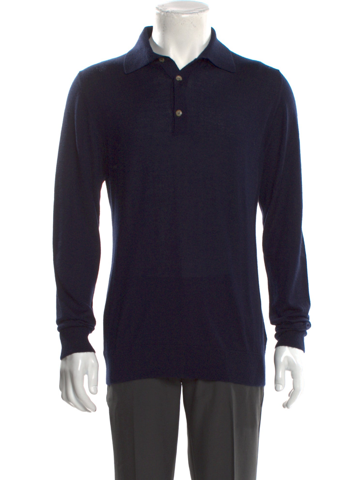 Luca Faloni Cashmere Crew Neck Polo Shirt