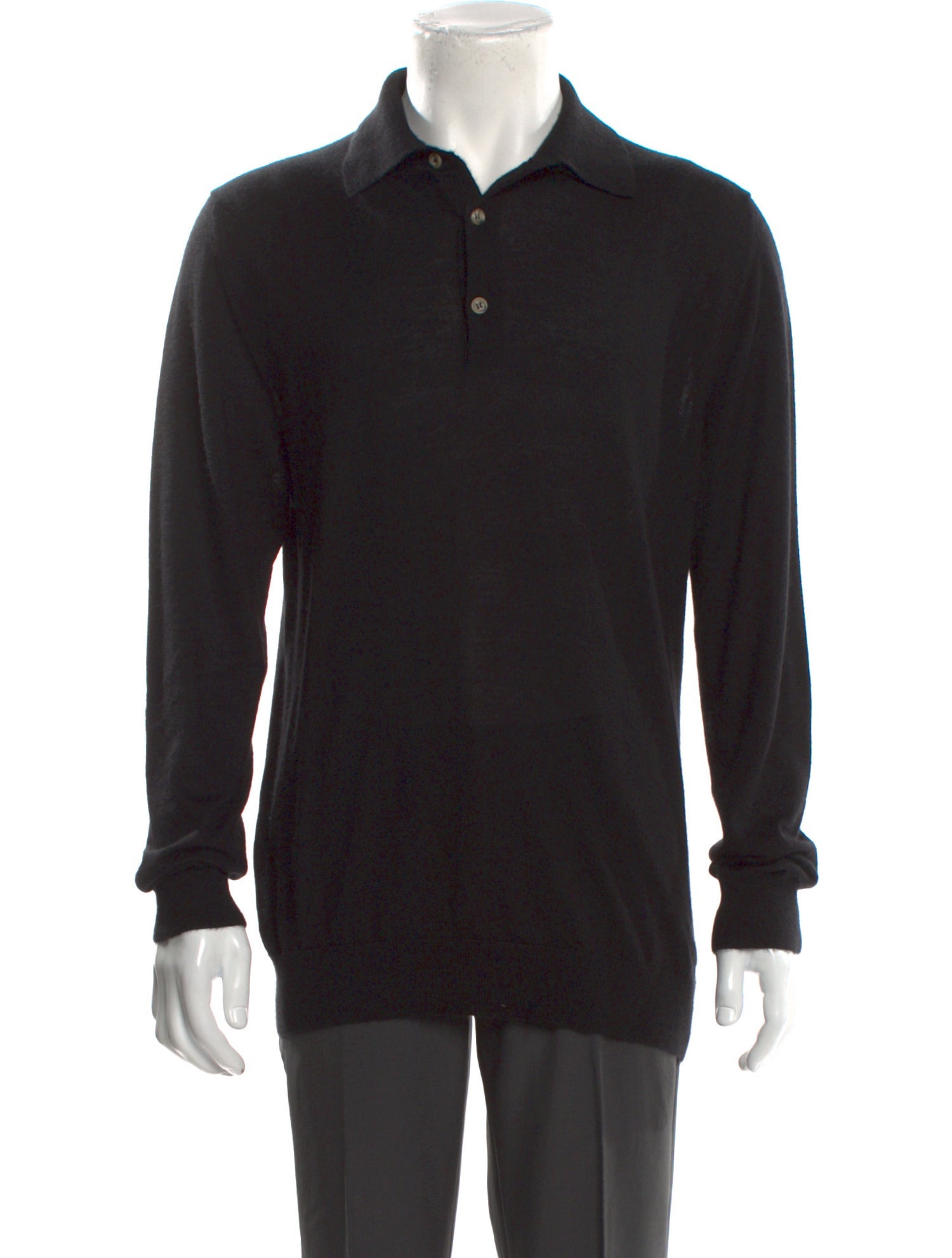 Luca Faloni Cashmere Crew Neck Polo Shirt