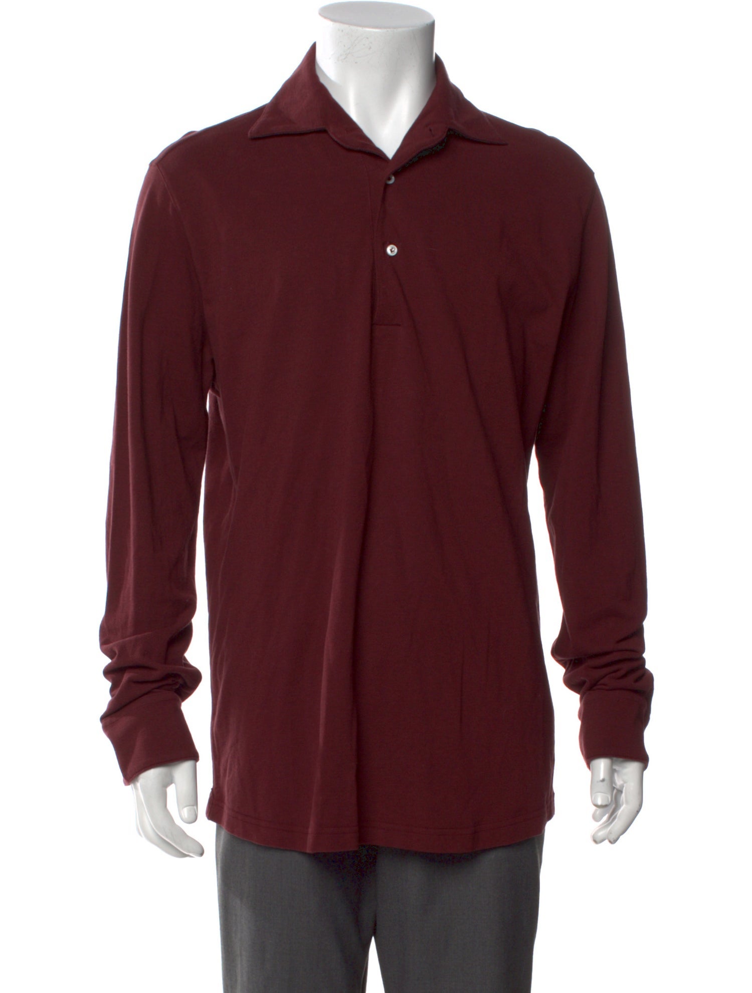 Luca Faloni Collar Long Sleeve Polo Shirt