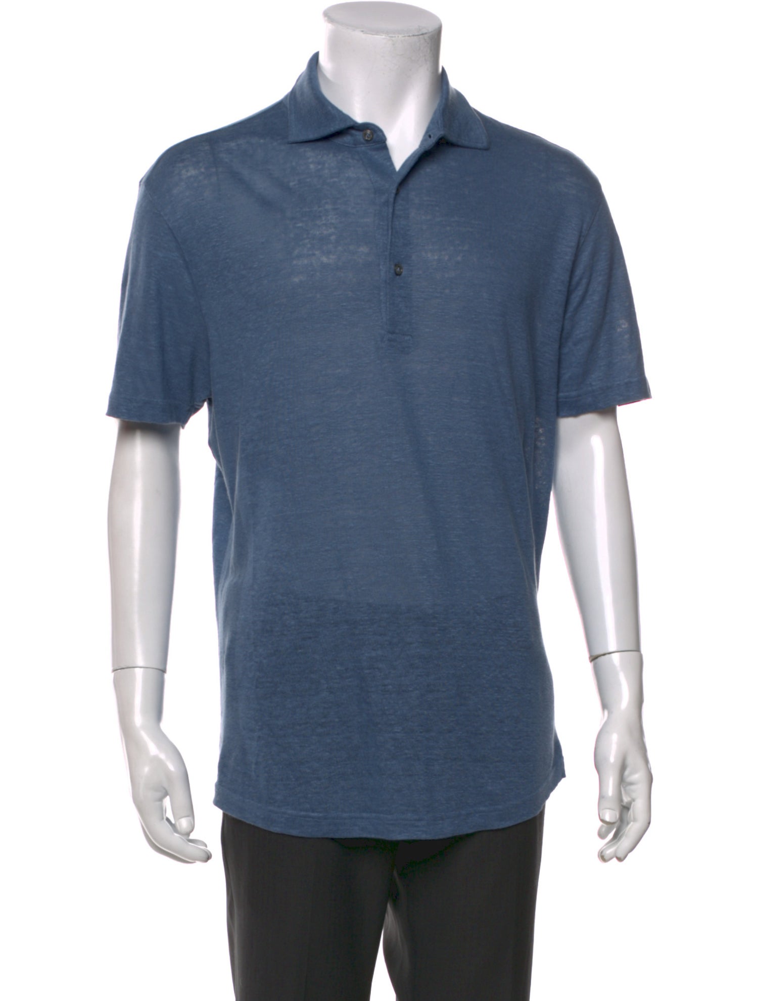 Luca Faloni Linen Collar Polo Shirt