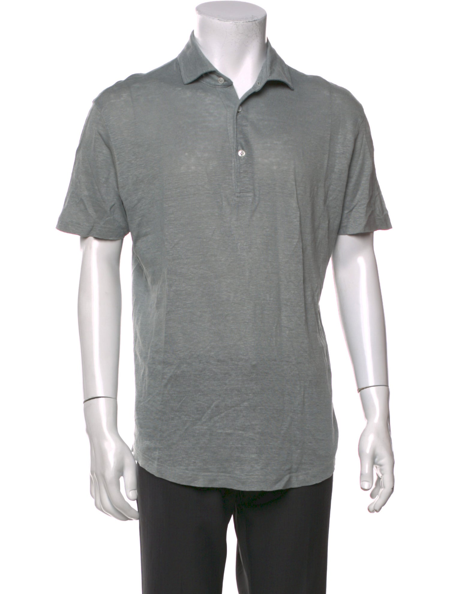 Luca Faloni Linen Collar Polo Shirt