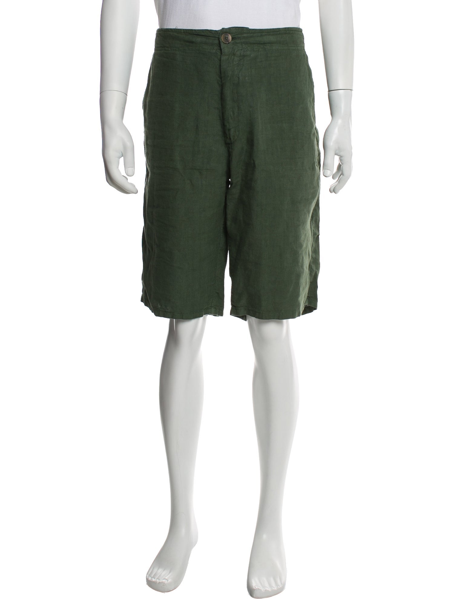 Luca Faloni Linen Flat Front Shorts