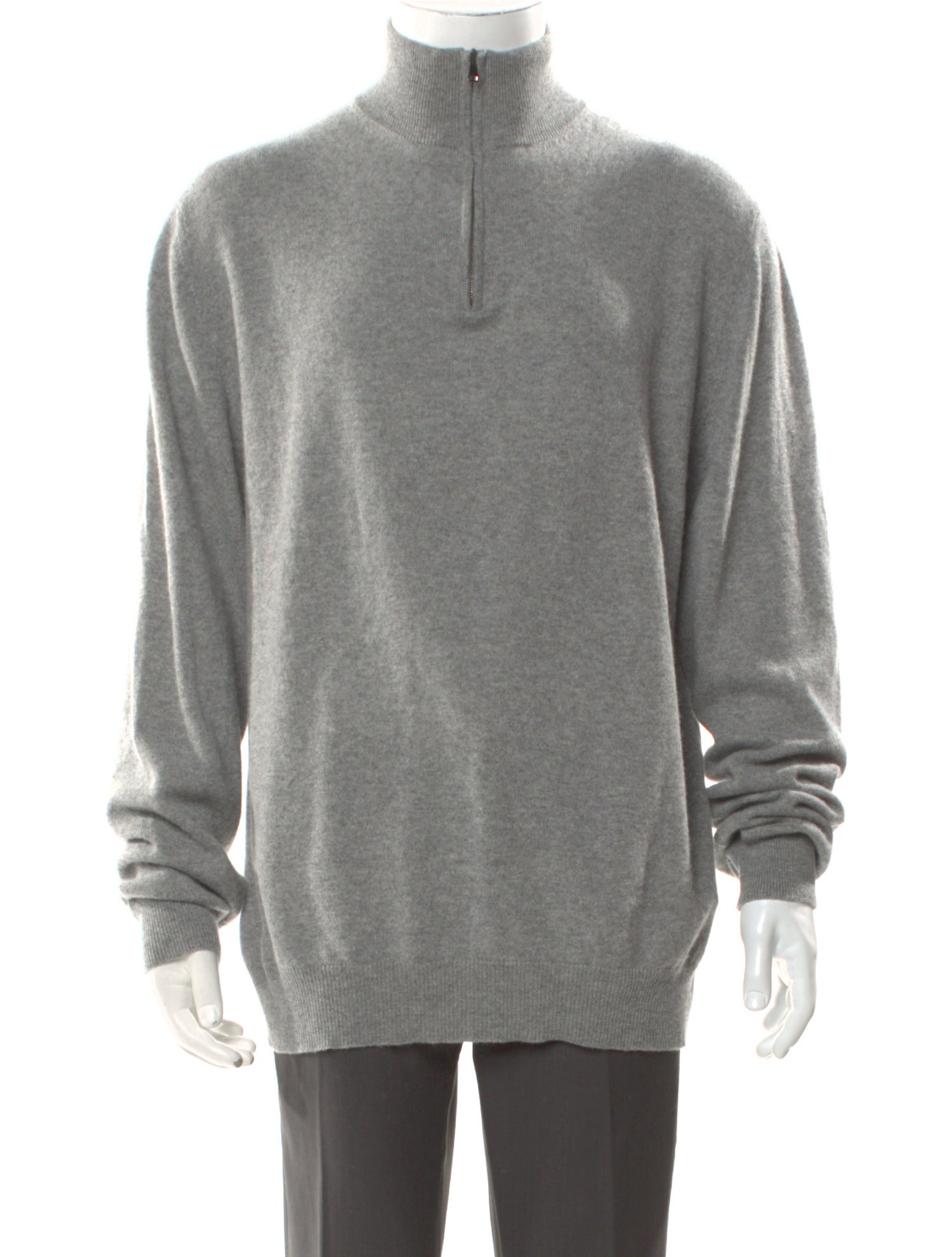 Luca Faloni Cashmere Mock Neck Polo Sweater