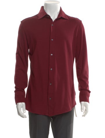 Pre-owned Luca Faloni Long Sleeve Shirt In Burgundy