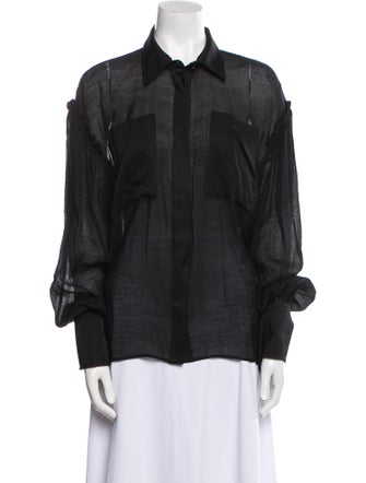 BGL Long Sleeve Button-Up Top