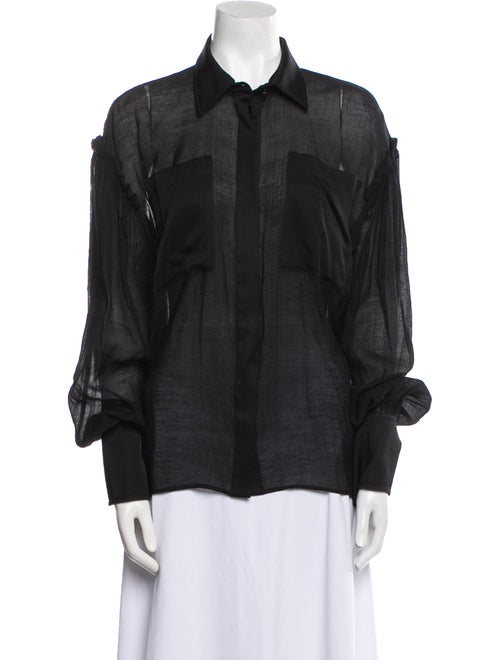 BGL Long Sleeve Button-Up Top