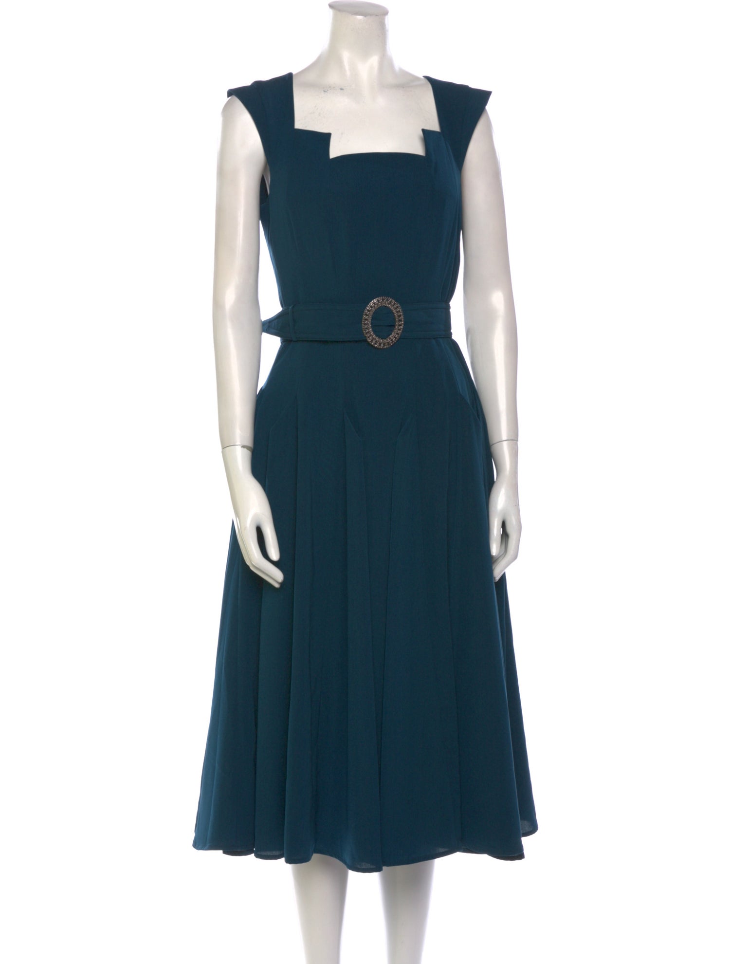 BGL Square Neckline Midi Length Dress