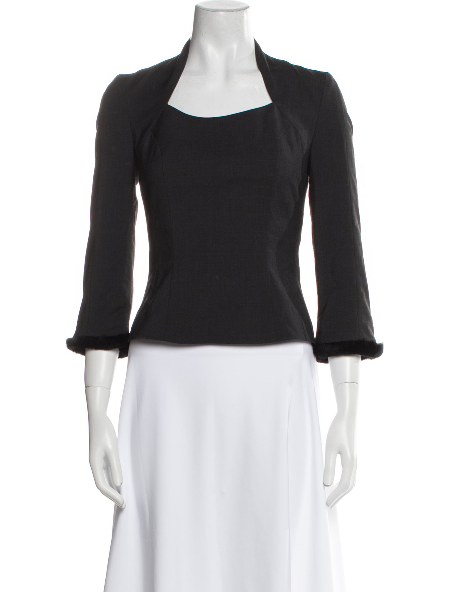 BGL Wool Square Neckline Crop Top