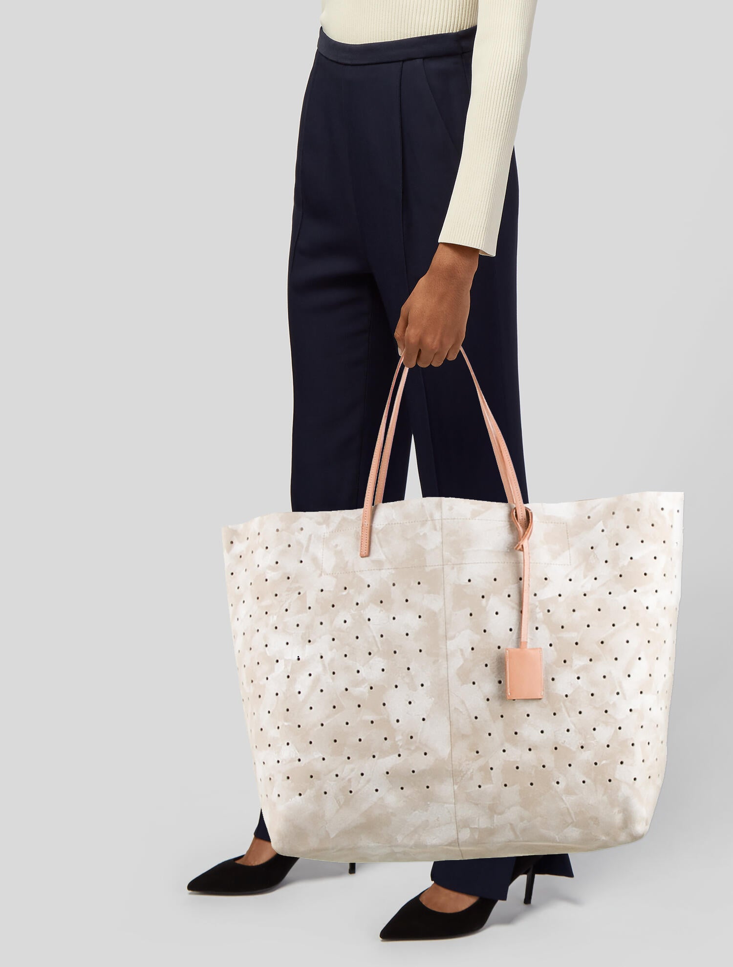 Linde Gallery Perforated Suede Tote