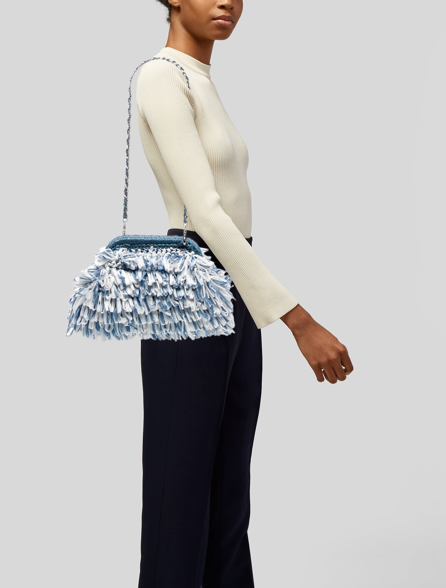 Lorenza Gandaglia Raffia Shoulder Bag