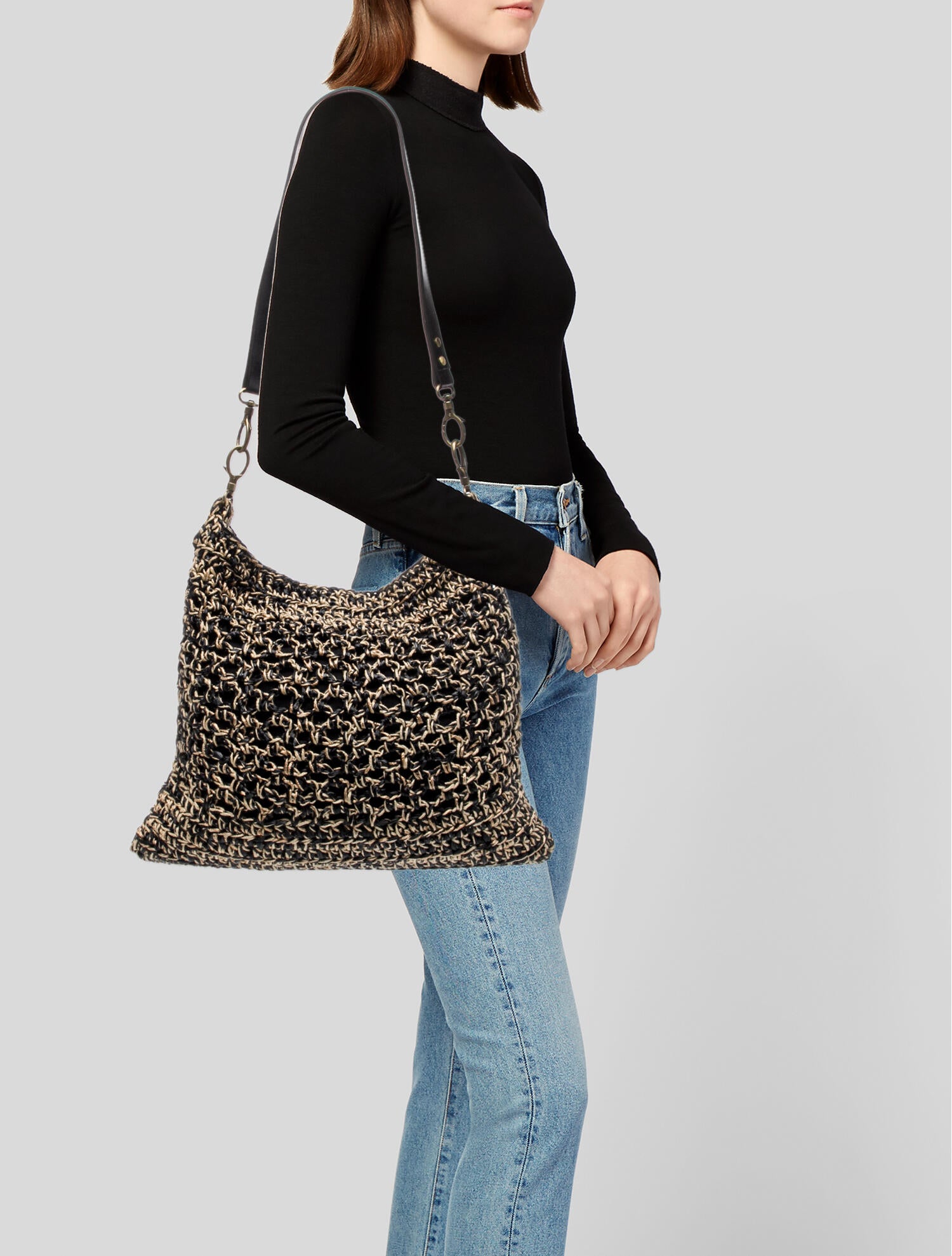 Lorenza Gandaglia Raffia Crossbody Bag