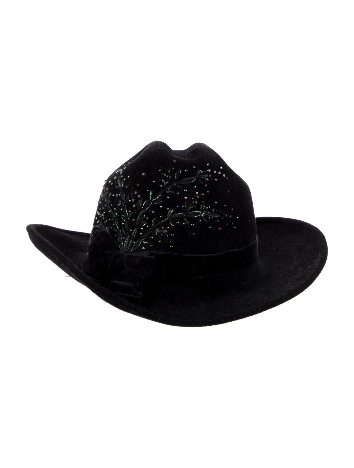 Louise Green Embellished Fedora Hat