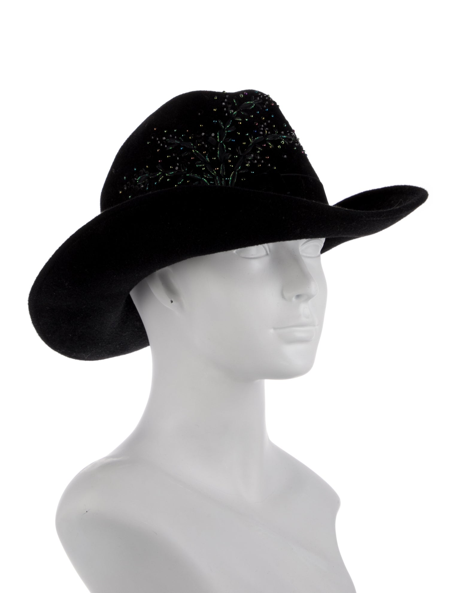 Louise Green Embellished Fedora Hat