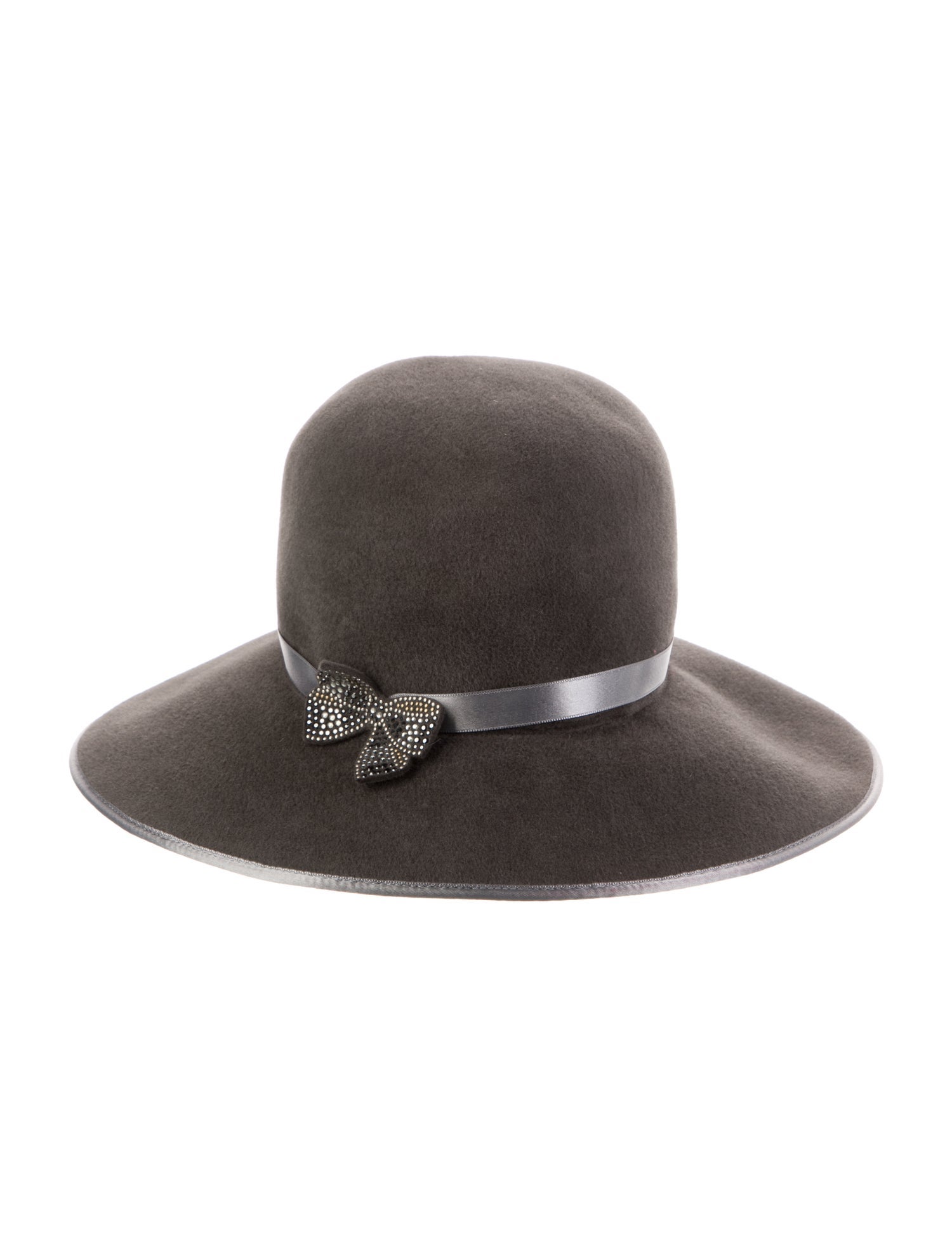 Louise Green Crystal Embellished Felt Hat