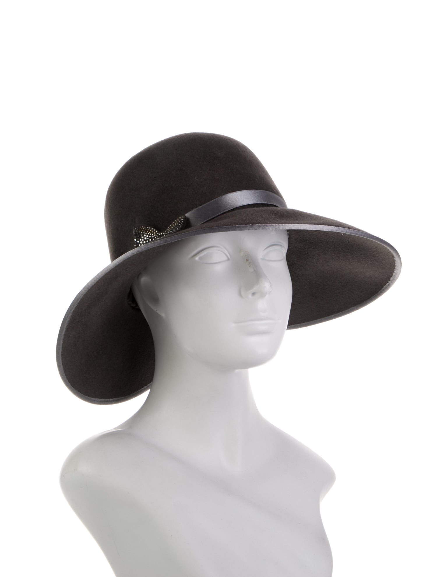 Louise Green Crystal Embellished Felt Hat