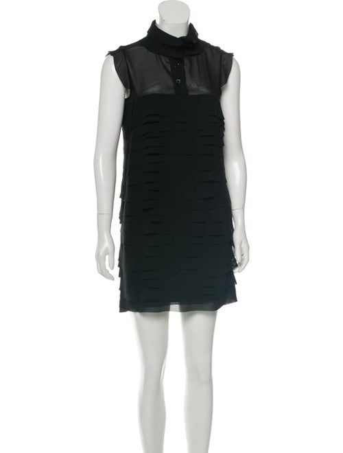Love Moschino Ruffle-Trimmed Mini Dress Black