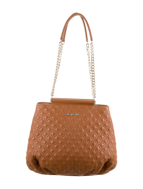Love Moschino Quilted Leather Shoulder Bag Brown