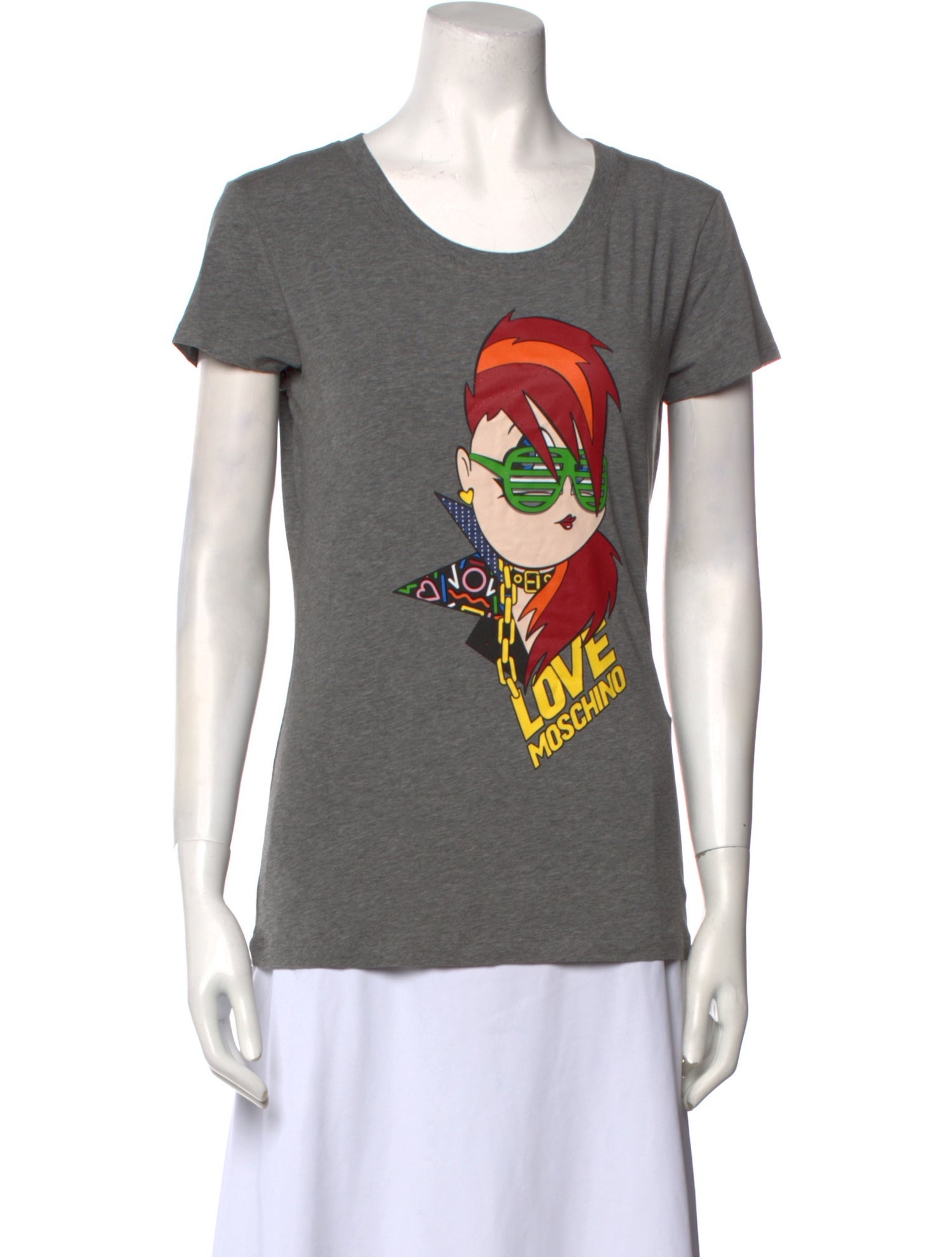 Love Moschino Graphic Print Scoop Neck T-Shirt w/ Tags
