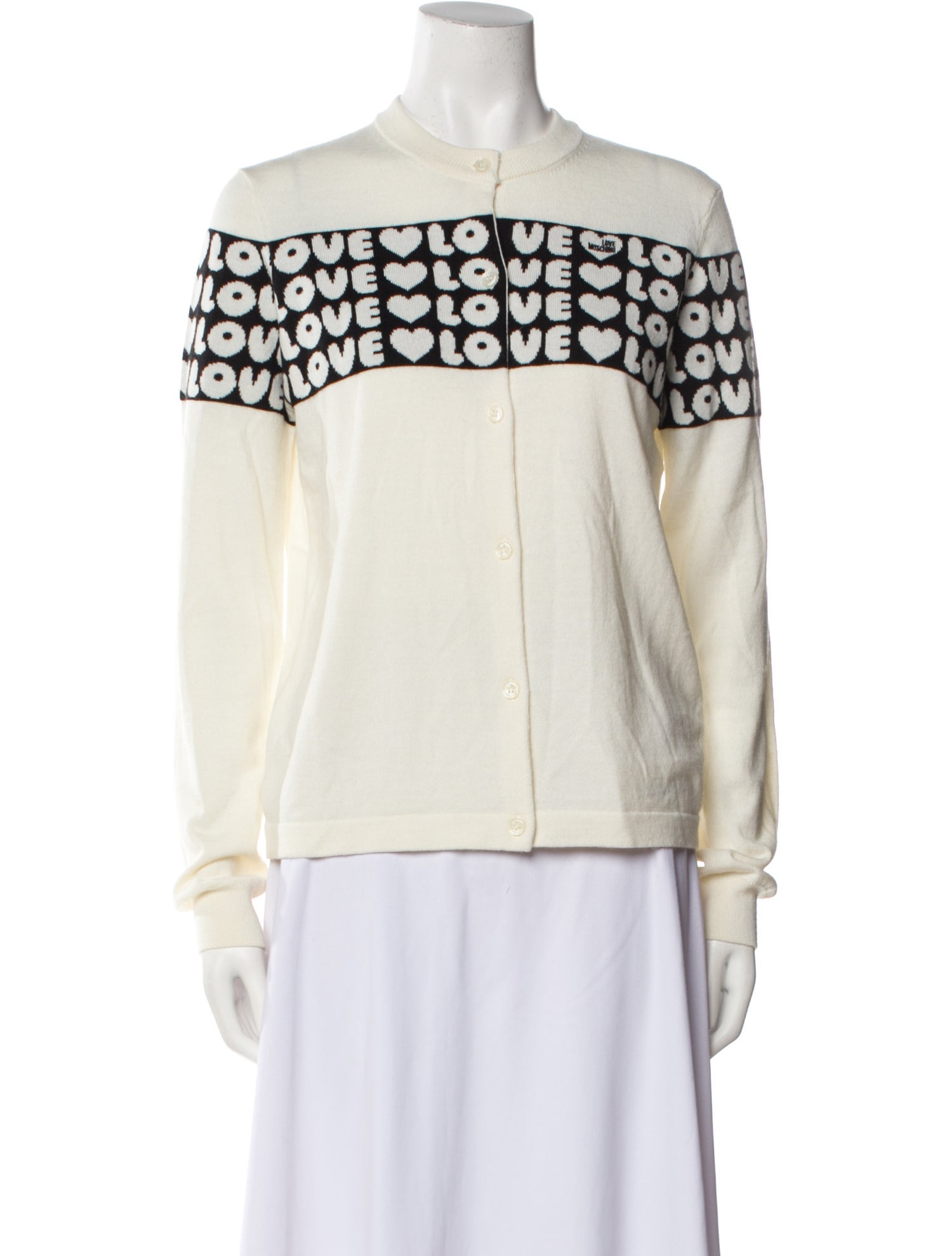 Love Moschino Graphic Print Crew Neck Sweater