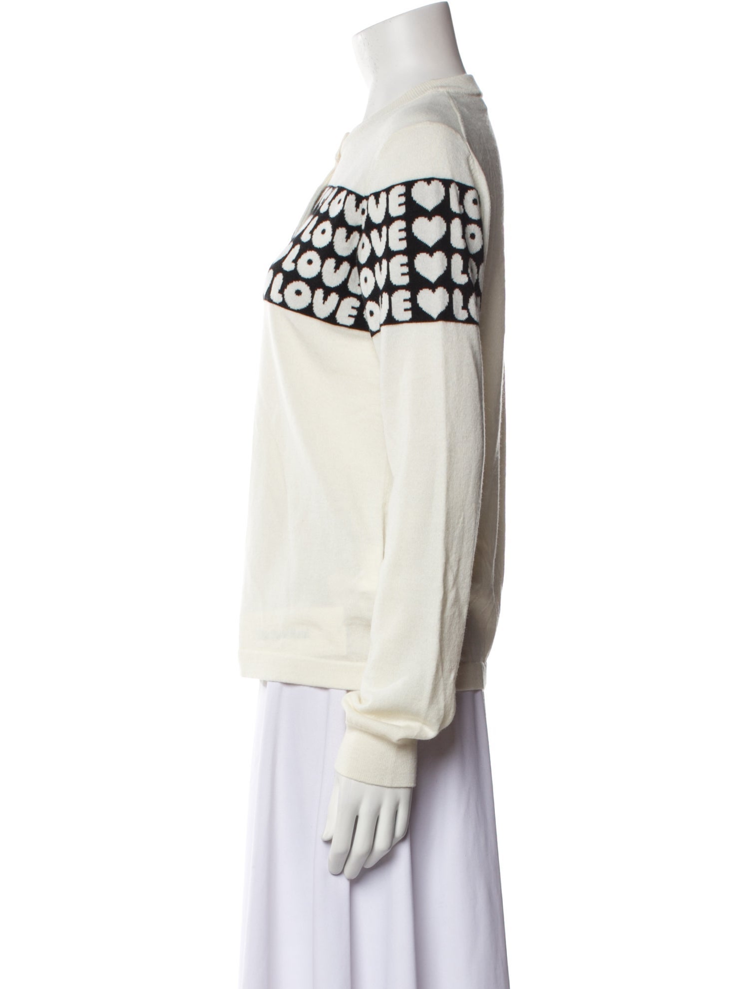 Love Moschino Graphic Print Crew Neck Sweater