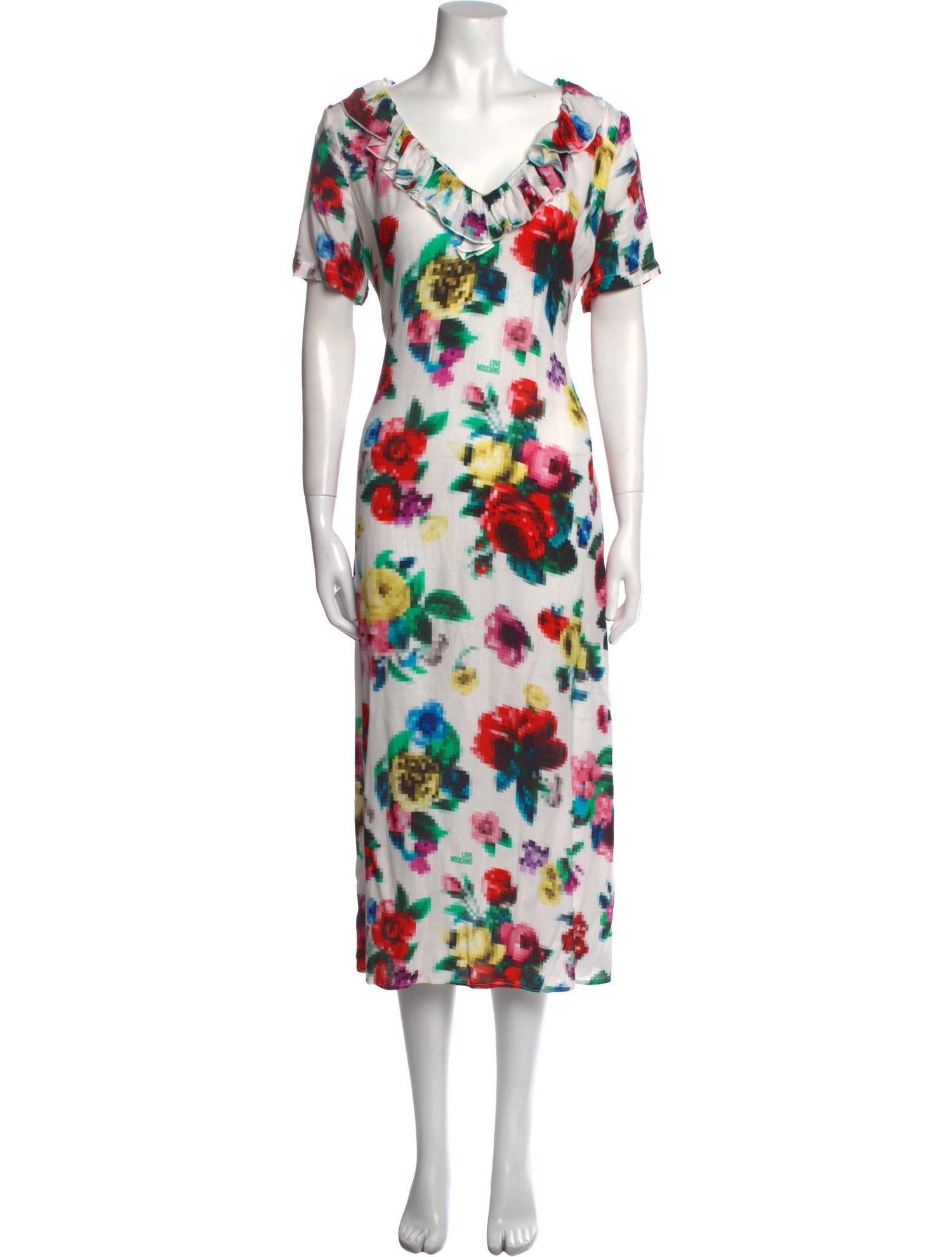 Love Moschino Floral Print Midi Length Dress