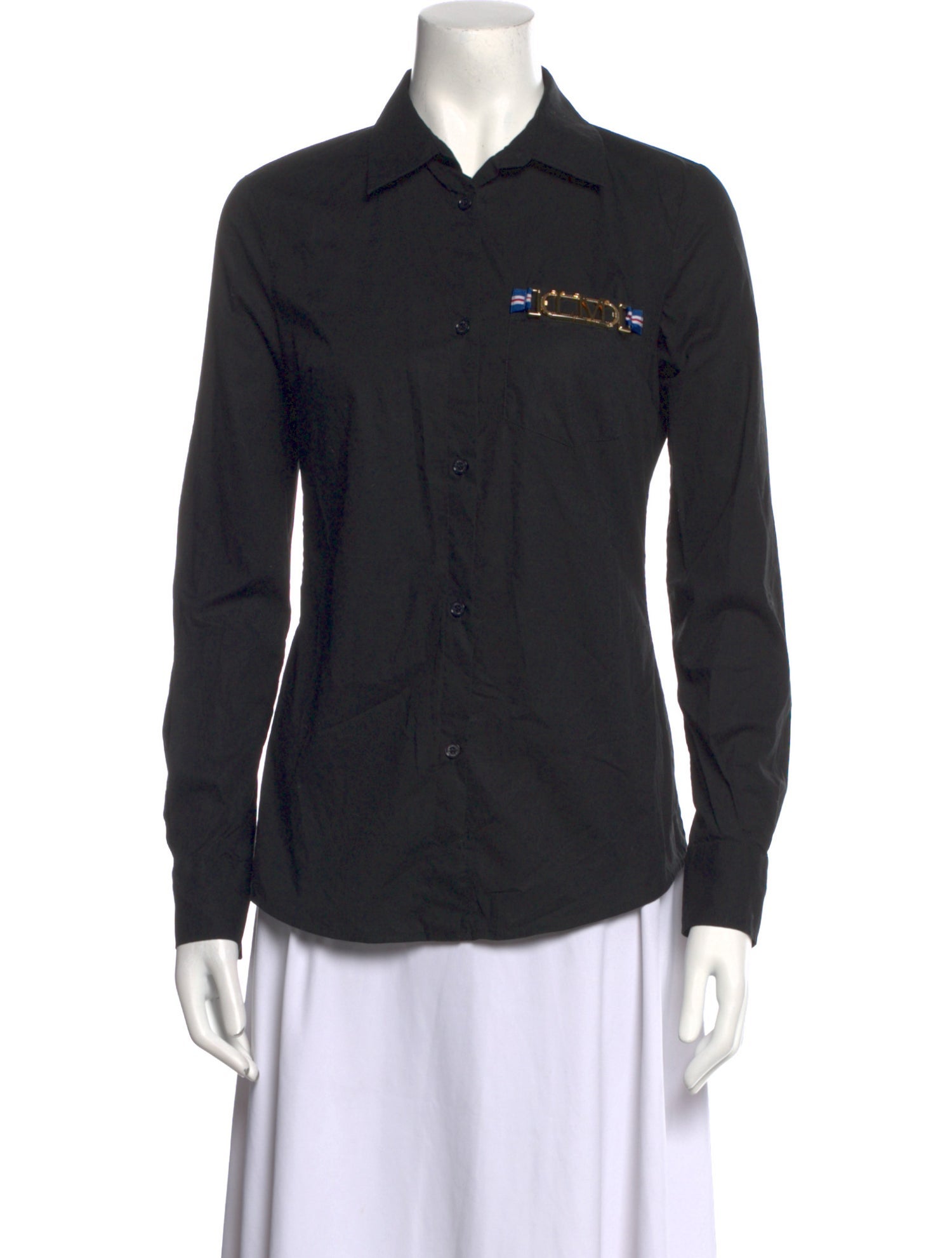 Love Moschino Long Sleeve Button-Up Top