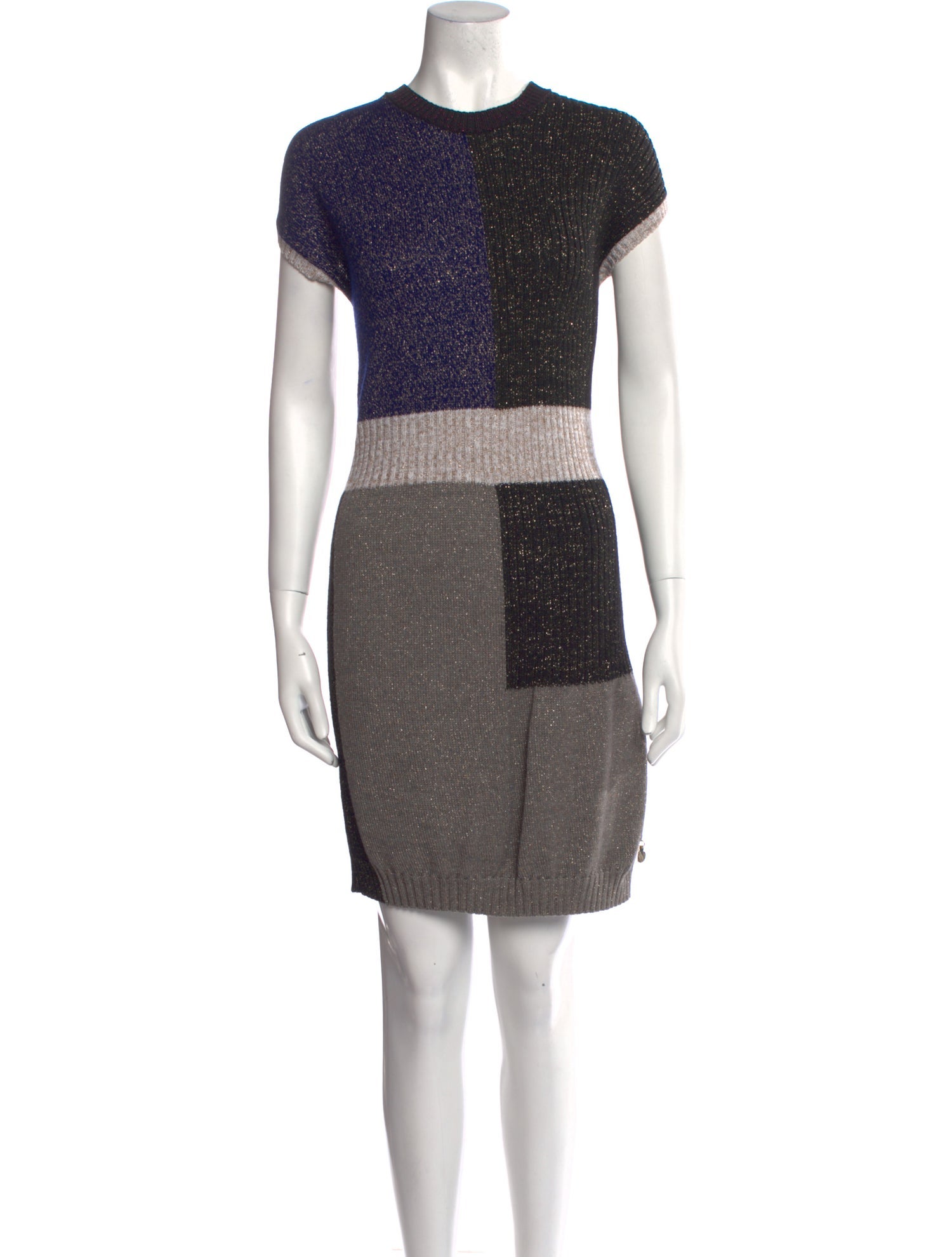 Love Moschino Colorblock Pattern Mini Dress