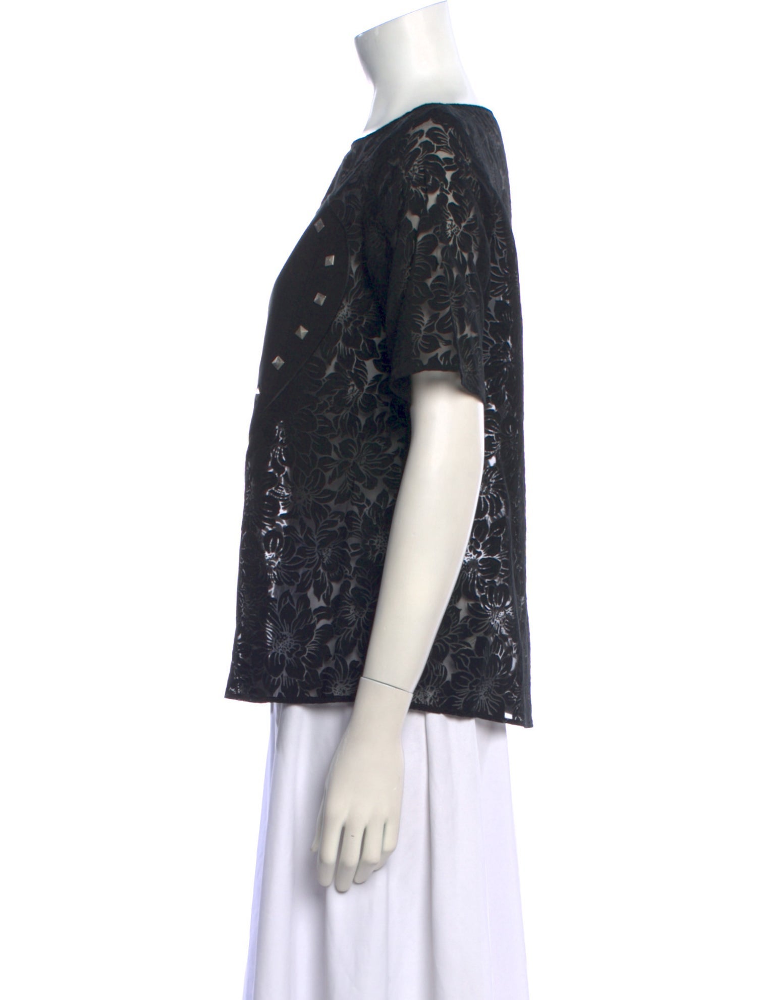 Love Moschino Bateau Neckline Short Sleeve Top