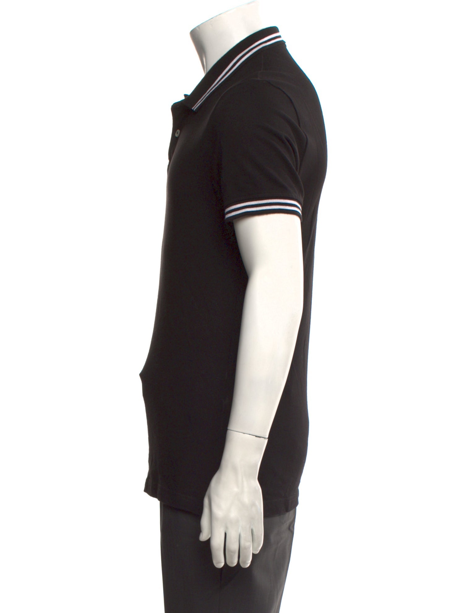 Love Moschino Striped V-Neck Polo Shirt