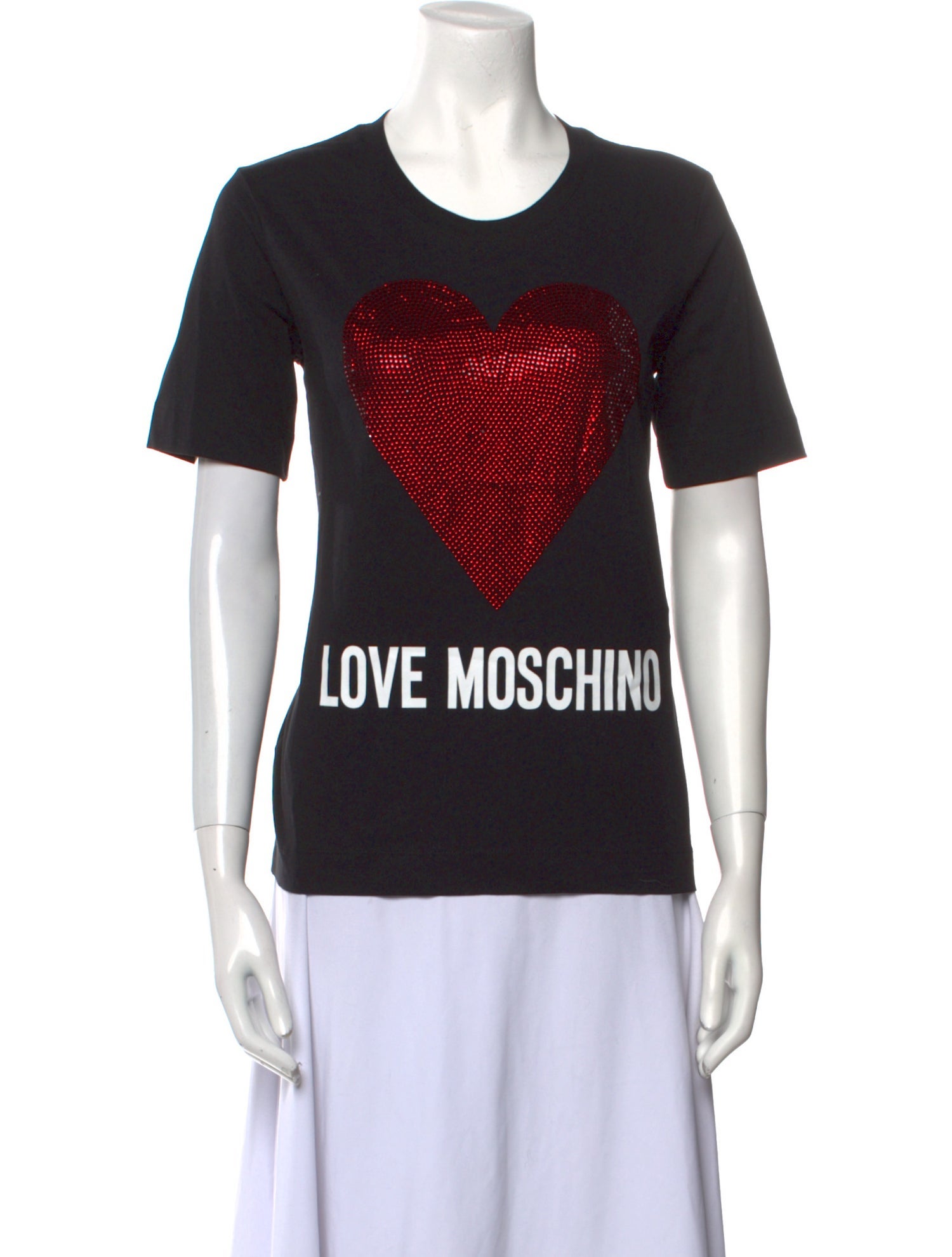 Love Moschino Graphic Print Crew Neck T-Shirt