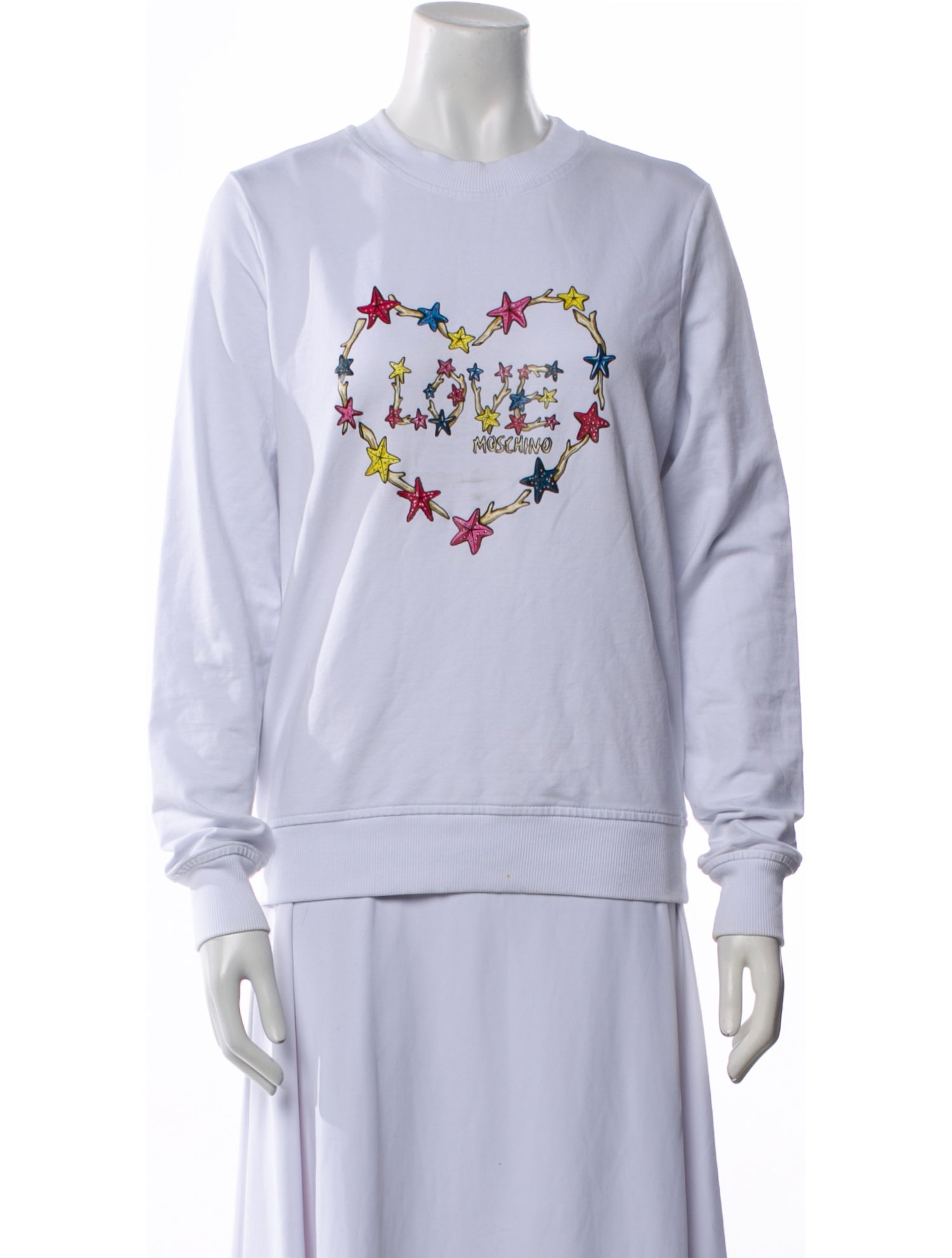 Love Moschino Graphic Print Crew Neck Sweatshirt