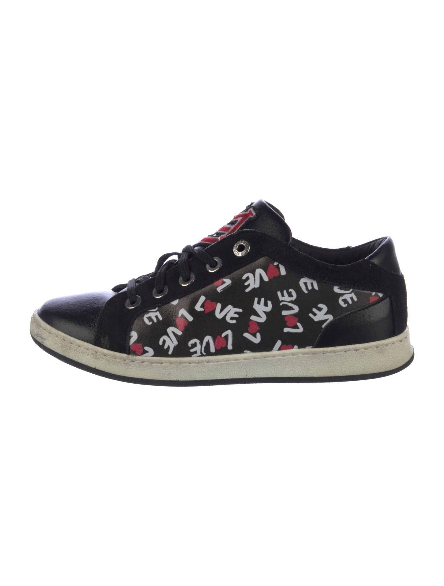 Love Moschino Leather Printed Sneakers