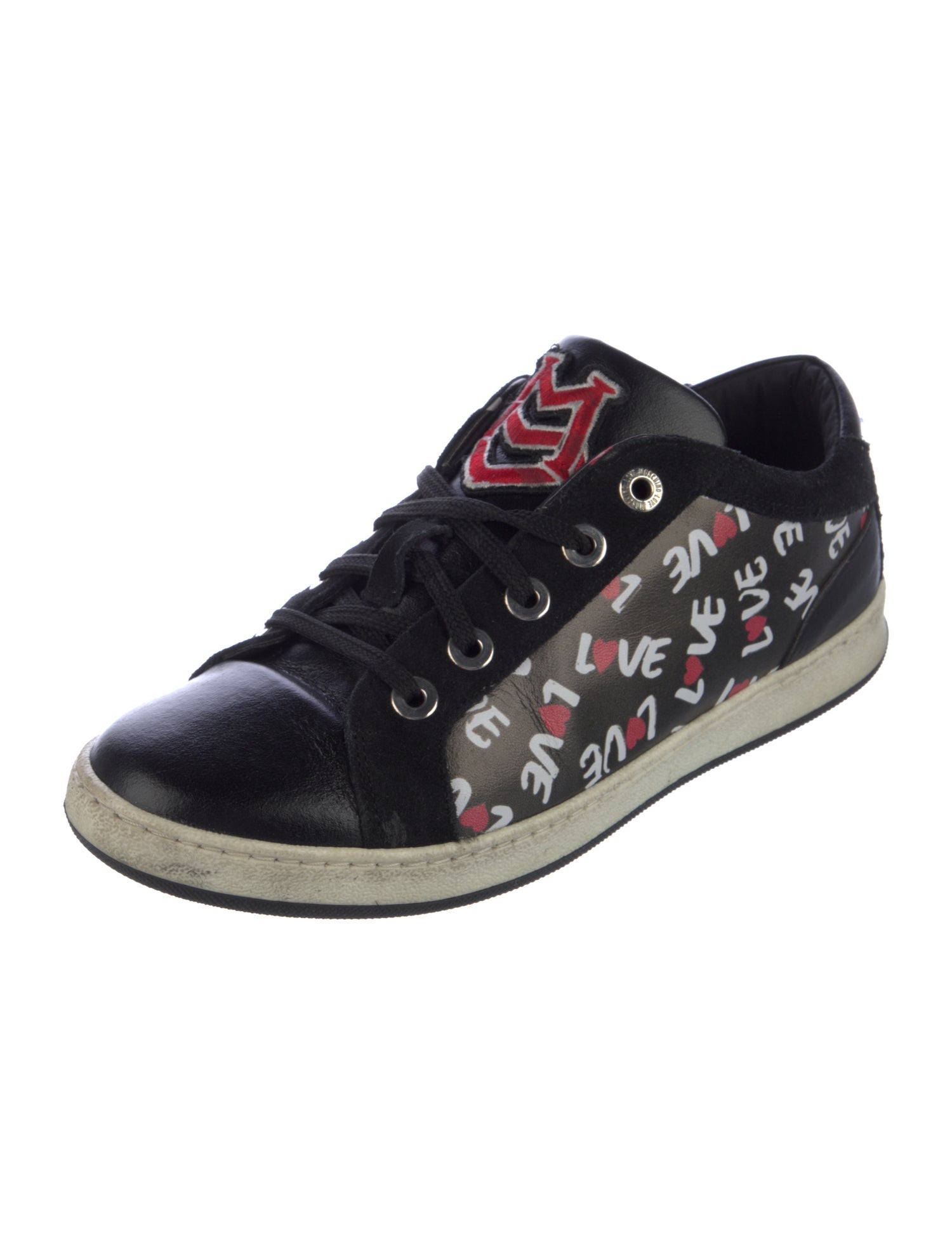 Love Moschino Leather Printed Sneakers