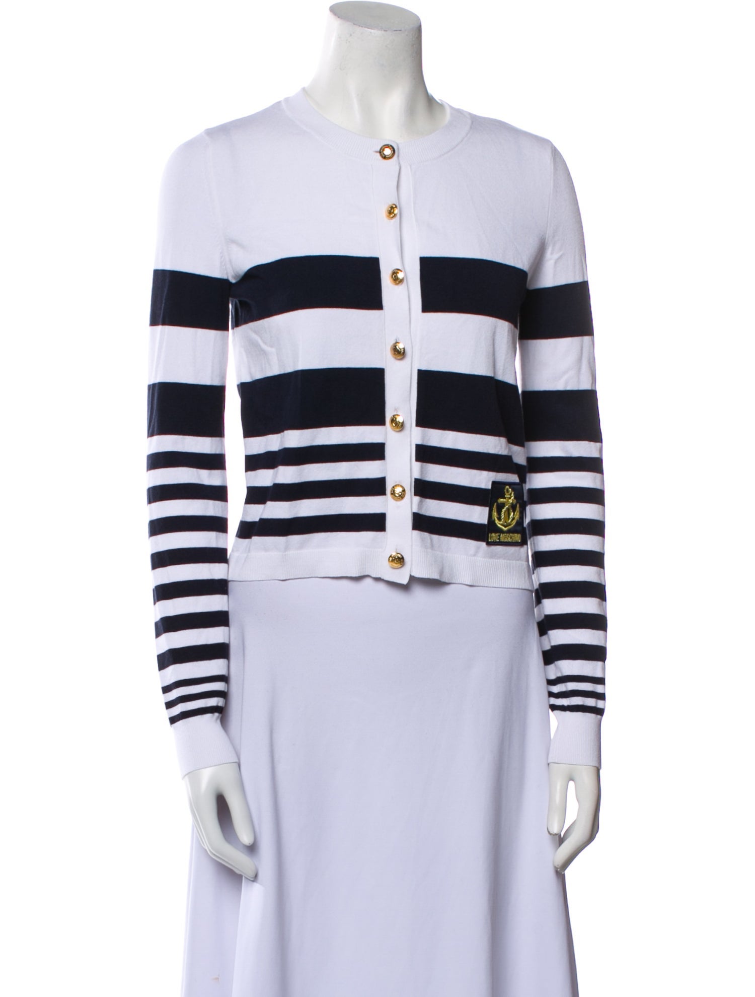Love Moschino Striped Crew Neck Sweater
