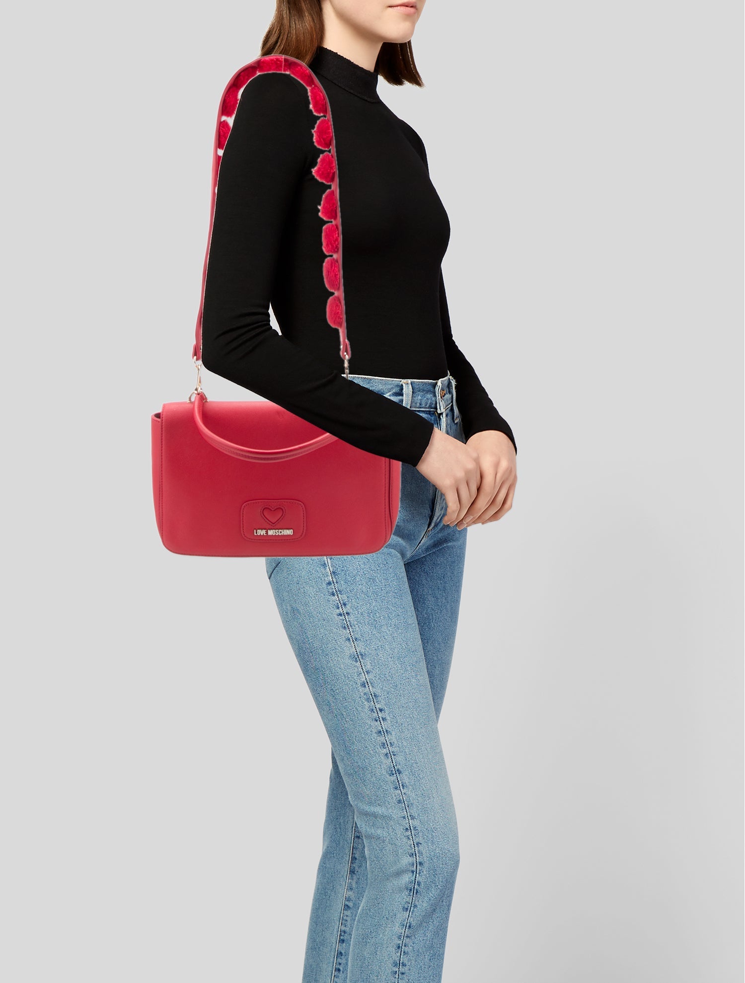 Love Moschino Vegetarian Leather Top Handle Bag