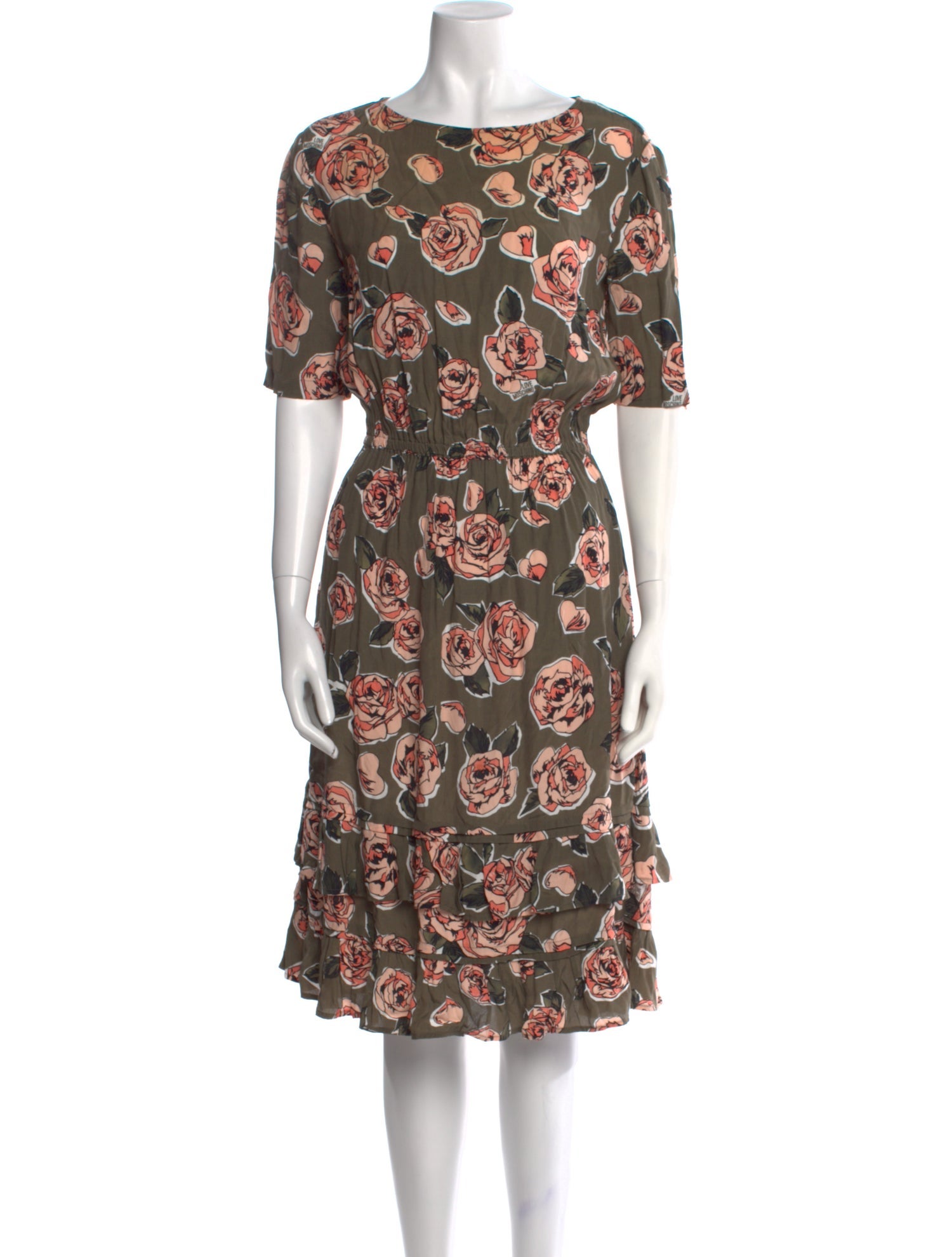Love Moschino Floral Print Midi Length Dress
