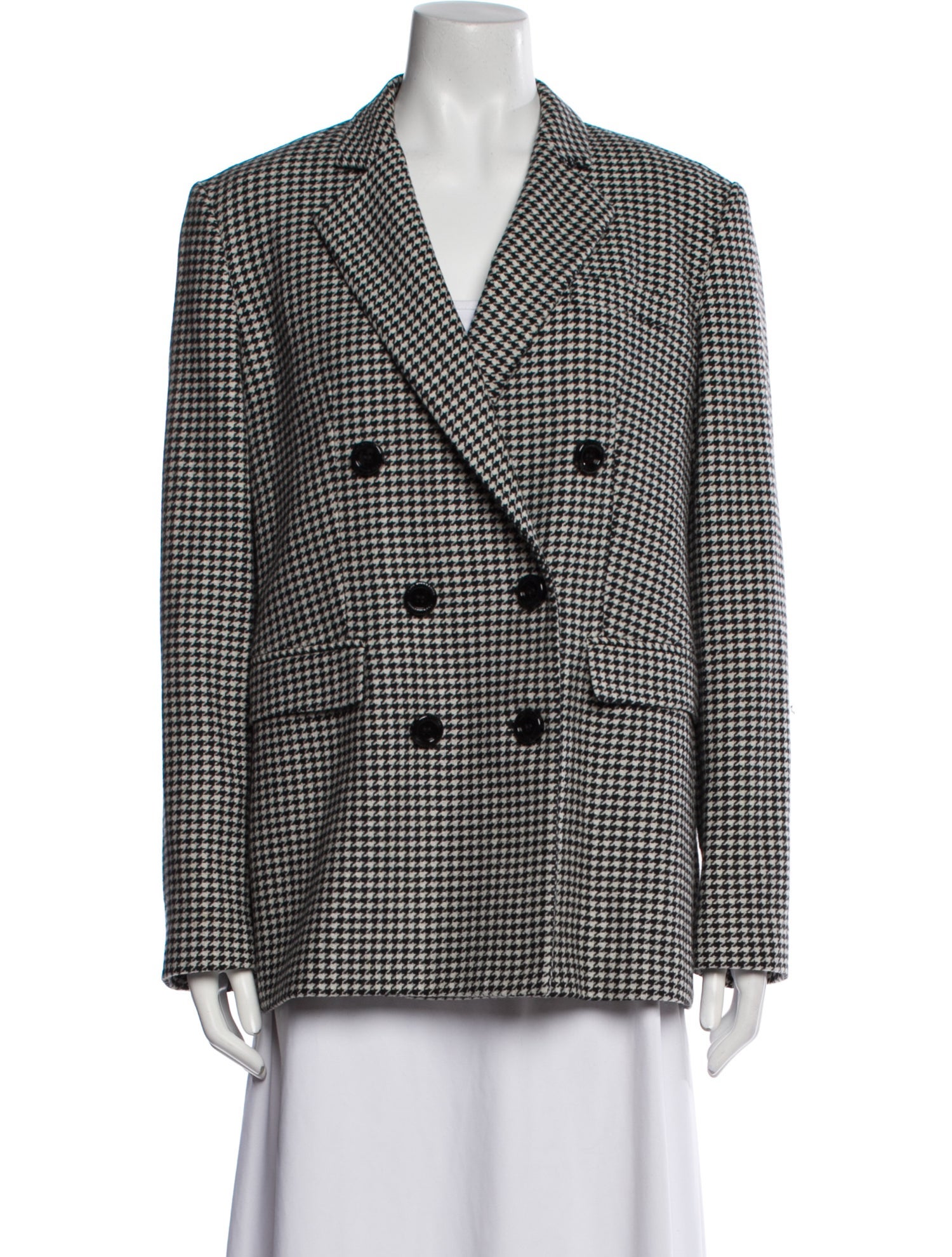 Love Moschino Wool Houndstooth Print Blazer