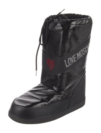 Love Moschino Patent Leather Patterned Boots