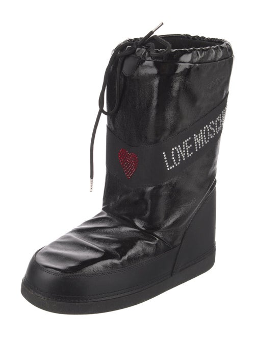 Love Moschino Patent Leather Patterned Boots