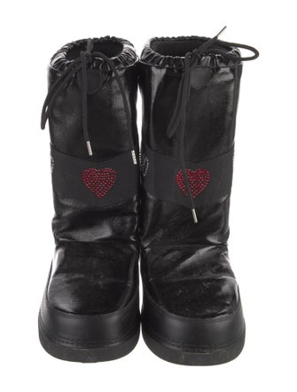 Love Moschino Patent Leather Patterned Boots