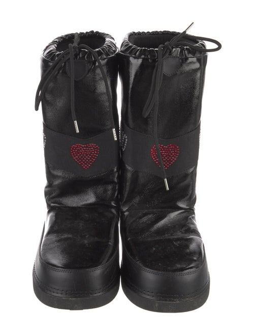 Love Moschino Patent Leather Patterned Boots