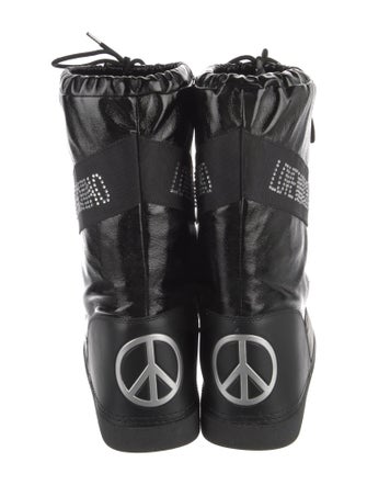 Love Moschino Patent Leather Patterned Boots