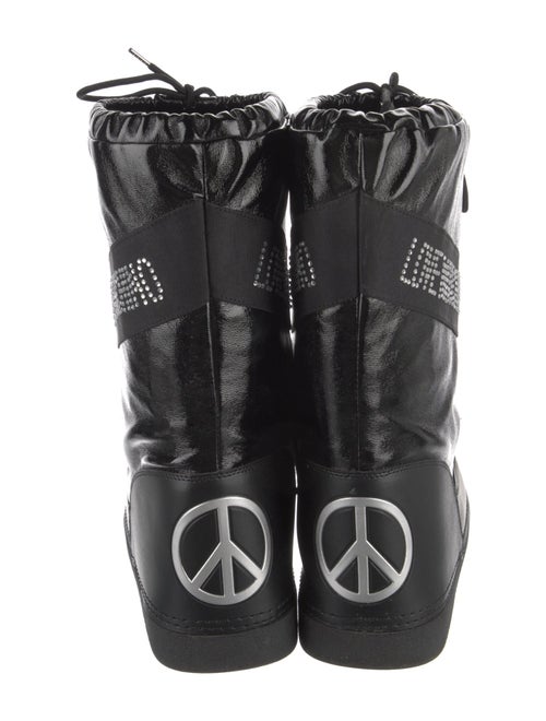 Love Moschino Patent Leather Patterned Boots