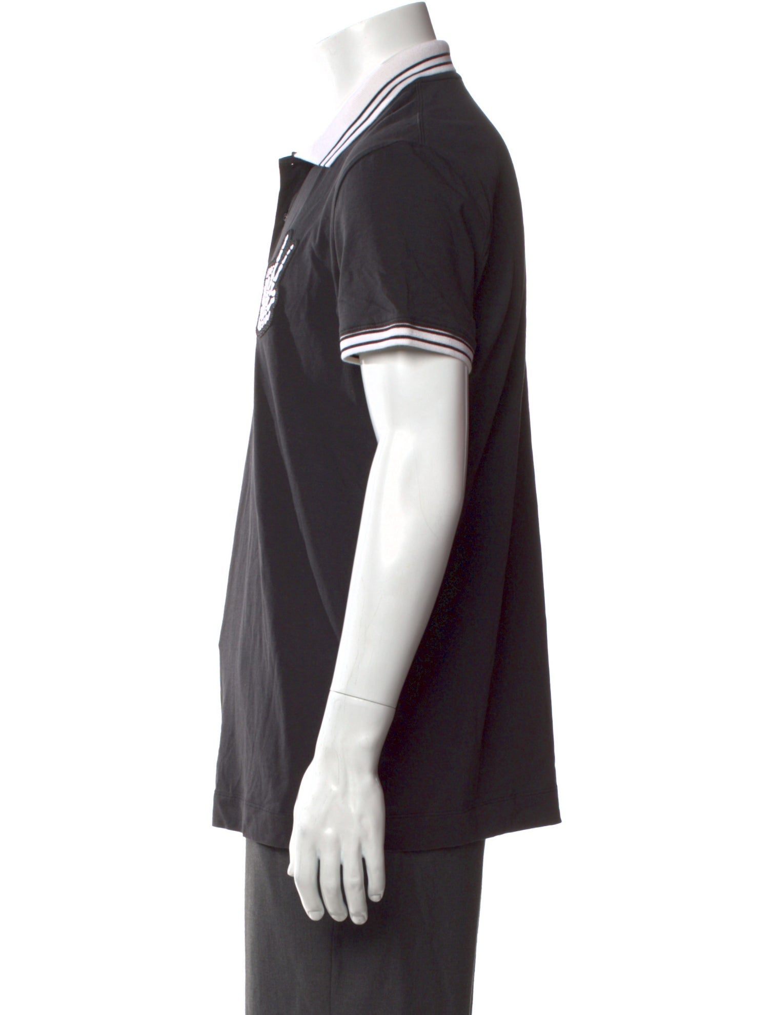 Love Moschino Striped Collar Polo Shirt